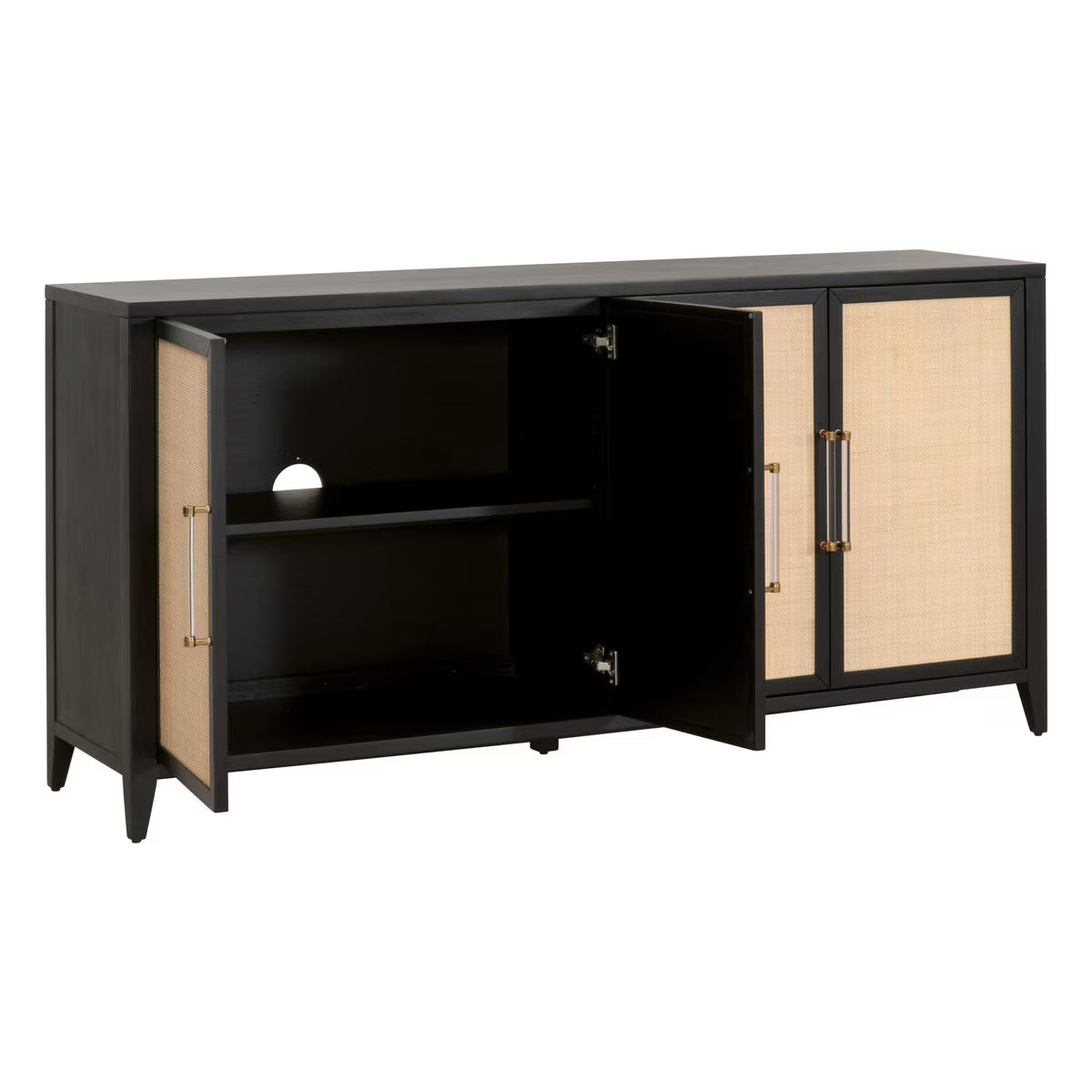 Holland Media Sideboard - Brushed Black Acacia