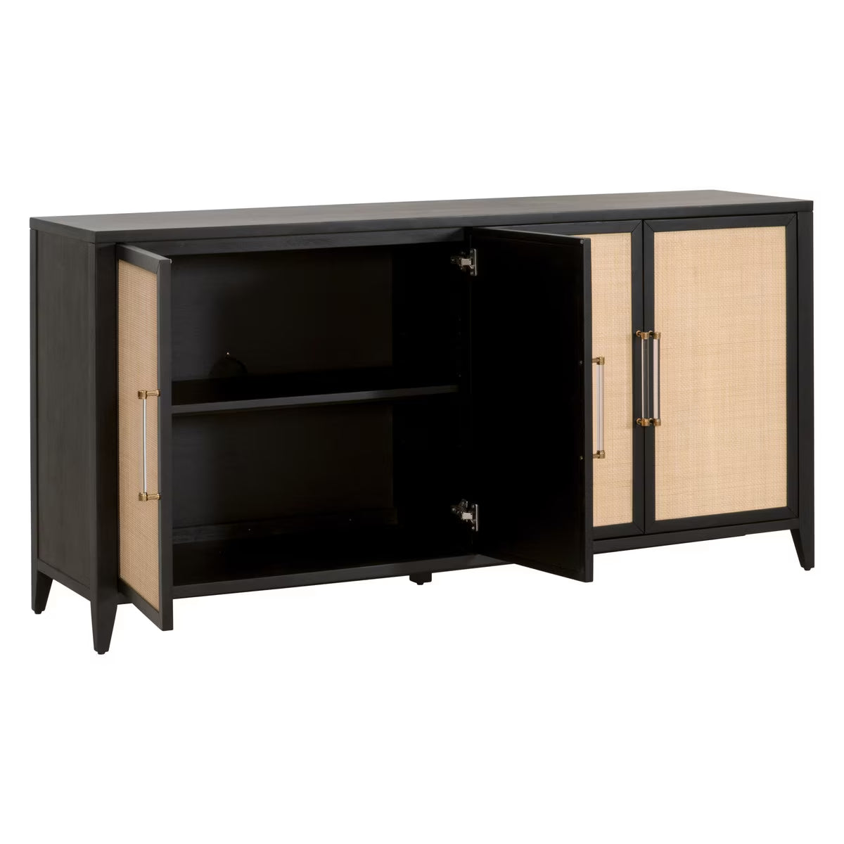 Holland Media Sideboard - Brushed Black Acacia