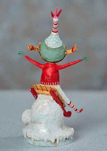 Downhill Dawn Christmas Figurine by Lori Mitchell