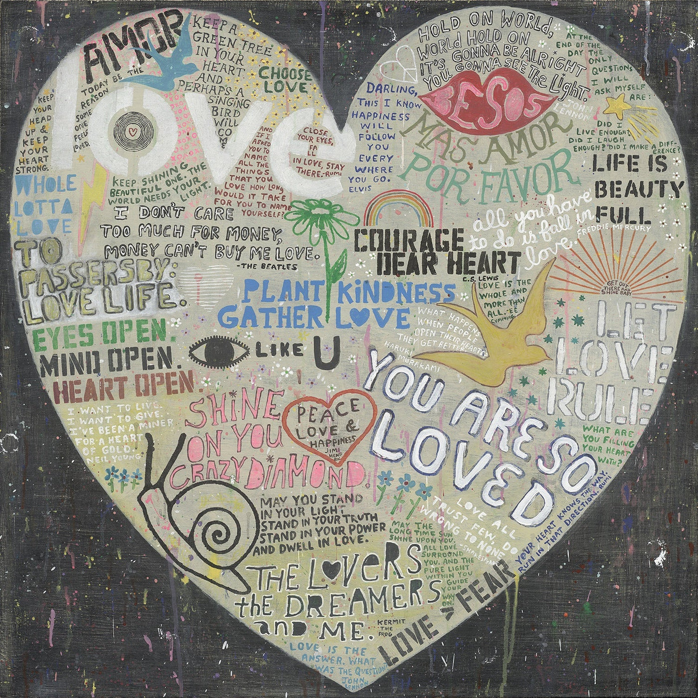 Choose Love Heart Art Print – Gallery Wrapped