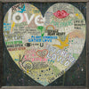 Choose Love Heart Art Print – Grey Wood