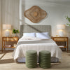 Walker Cane Nightstand in cane and woven - traditional nightstand - styled in room