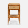 Walker Cane Nightstand in cane and woven - traditional nightstand - styled in room