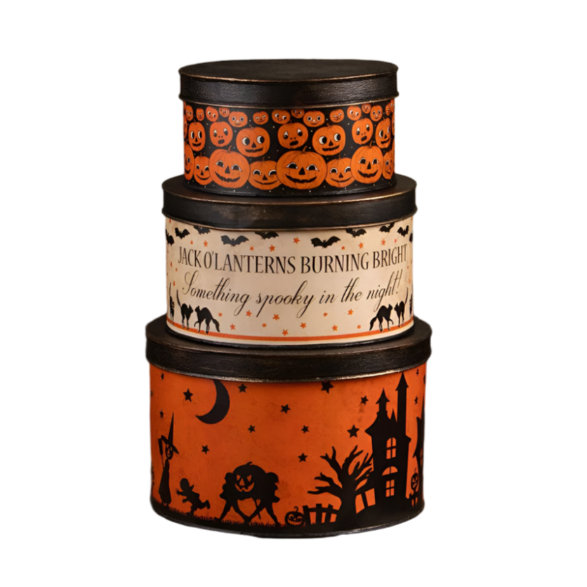 Halloween Vintage Tins Set/3