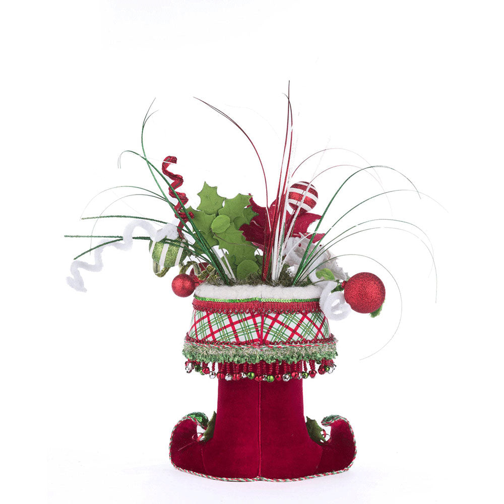 Holly Woods Elf Boots Tabletop Container by Katherine's Collection