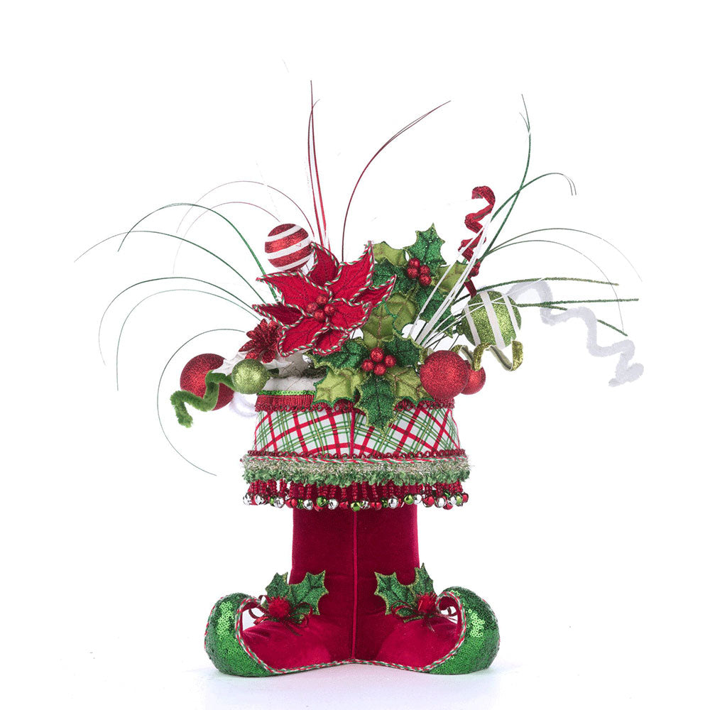 Holly Woods Elf Boots Tabletop Container by Katherine's Collection