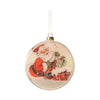 Santa Glass Disk Ornament
