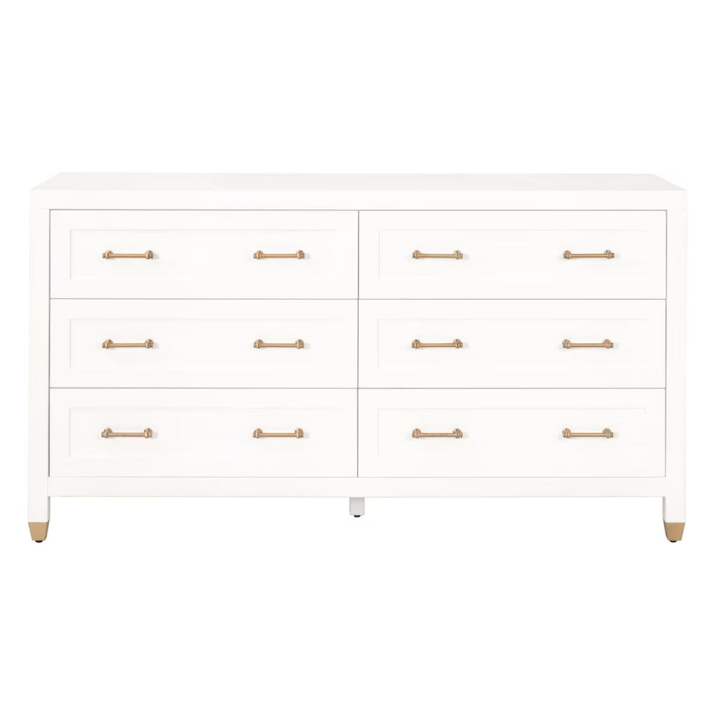 Stella Double Dresser - Matte White