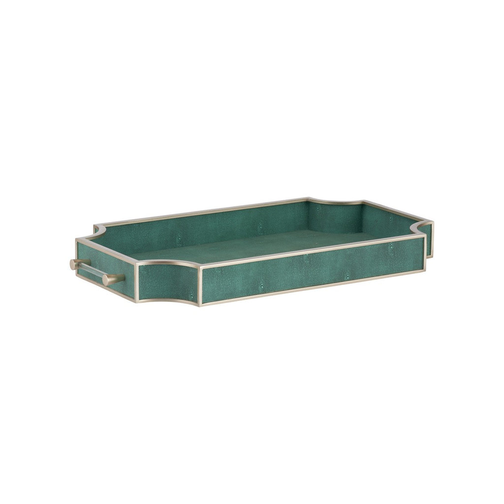 Graham Shagreen Tray - traditional decor