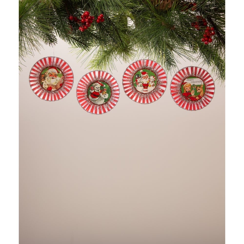 Kitschmas Rosette Ornaments Set of 4