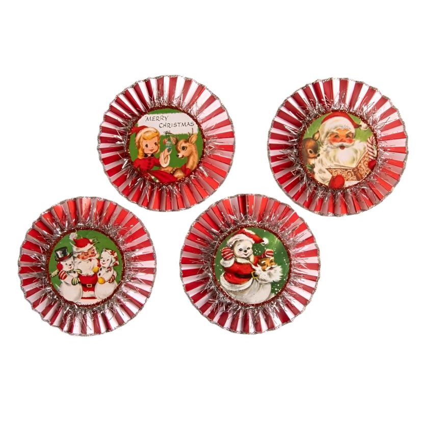 Kitschmas Rosette Ornaments Set of 4