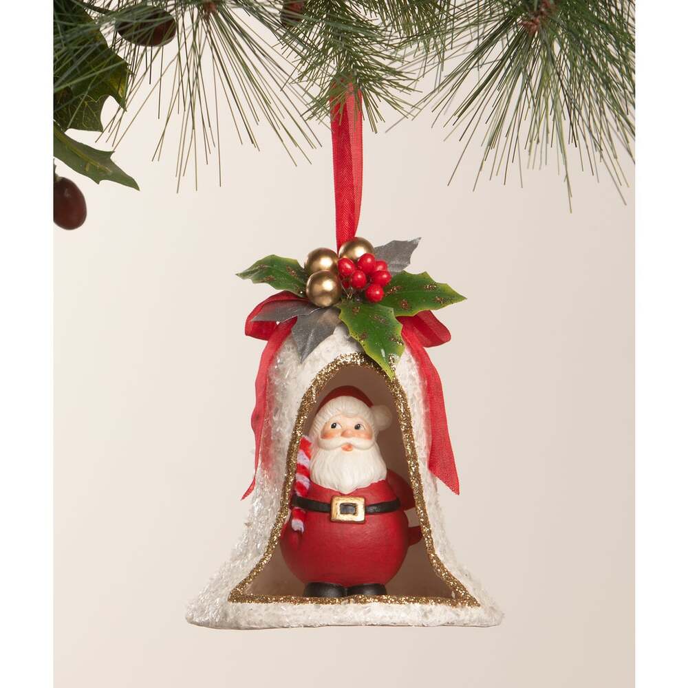 6" Kitschmas Santa in Bell by Bethany Lowe Designs