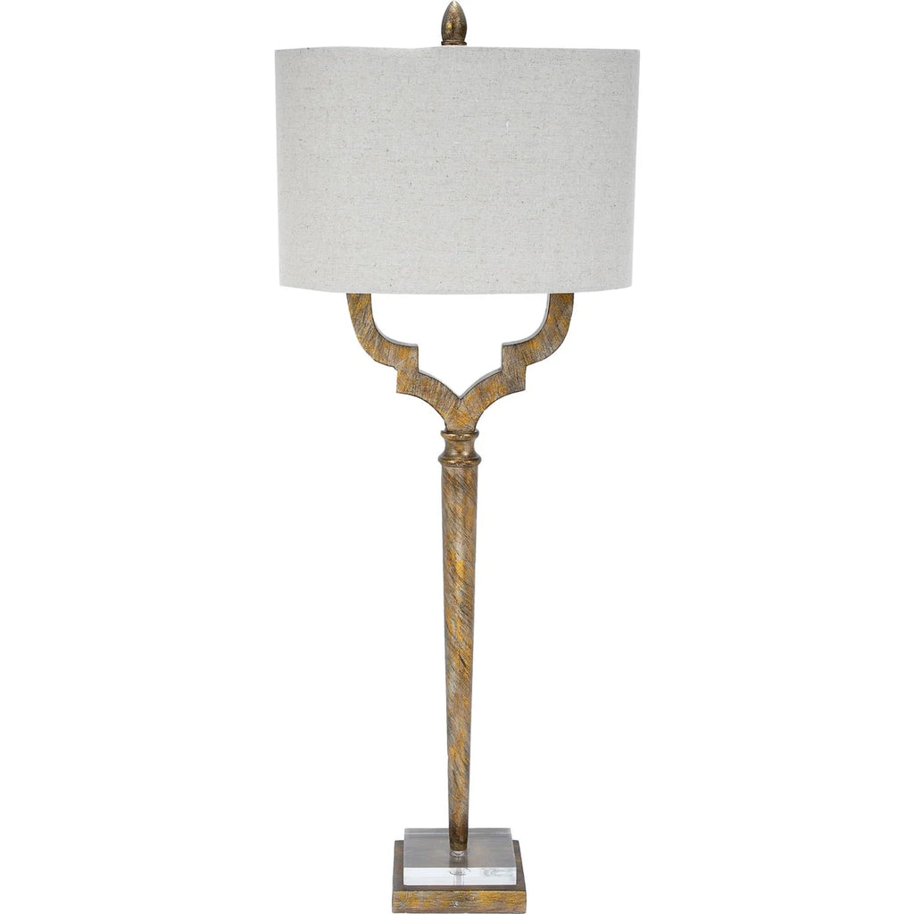 Champagne Gold Quatrefoil Buffet Lamp