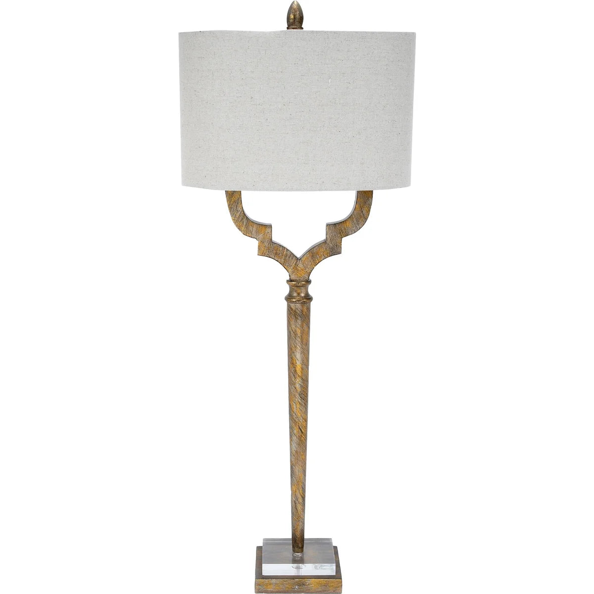 Champagne Gold Quatrefoil Buffet Lamp