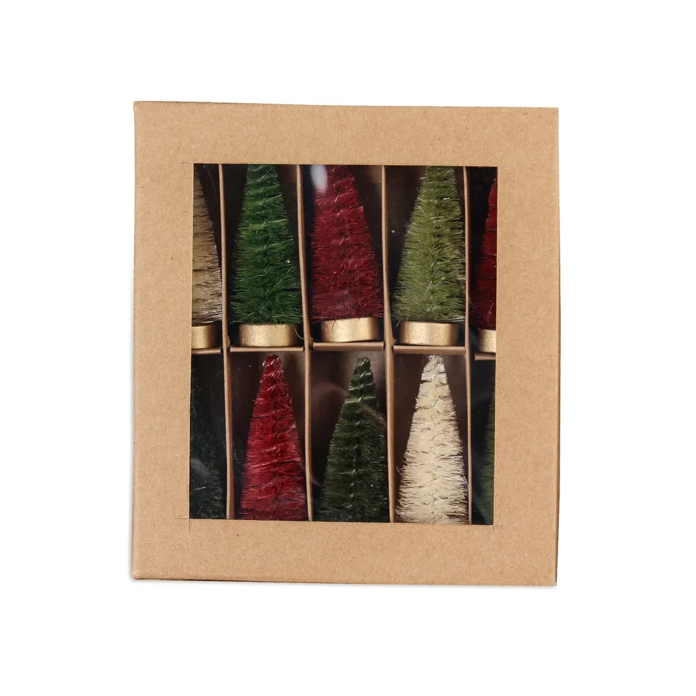 Traditional Bottle Brush Tree Set of 10