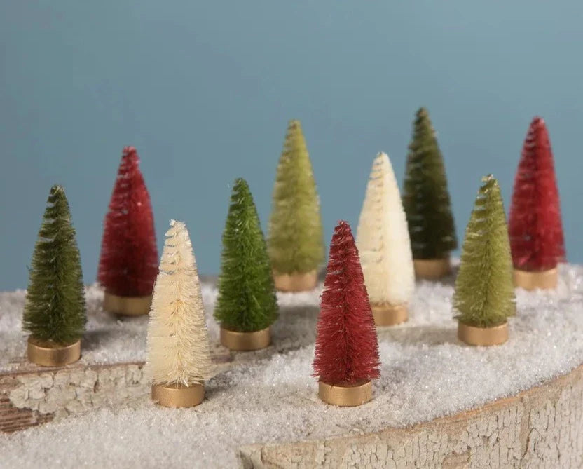 Traditional Bottle Brush Tree Set of 10