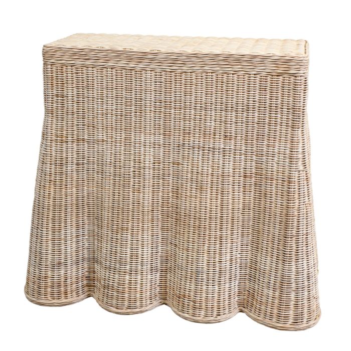 Averly Scalloped Small Console Table