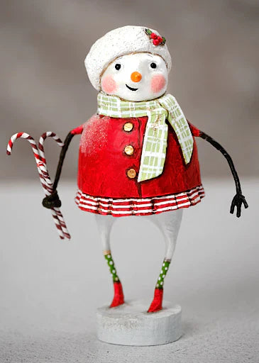 Minty Christmas Snowgirl Figurine by Lori Mitchell