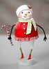 Minty Christmas Snowgirl Figurine by Lori Mitchell