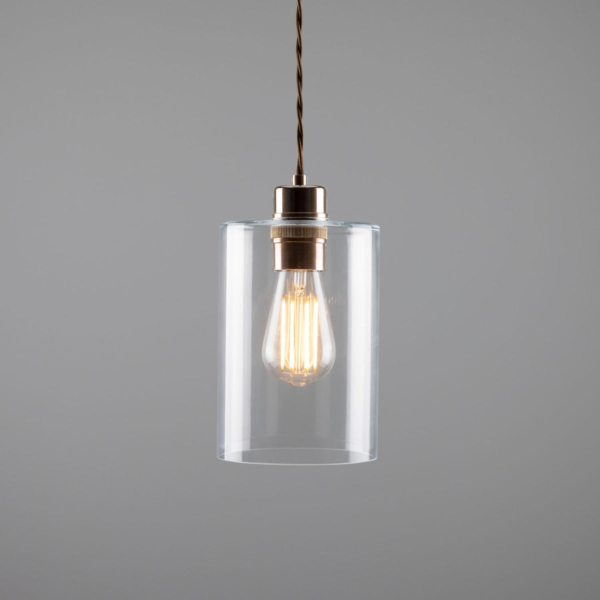 Beatrix Clear Glass Cylinder Pendant Light