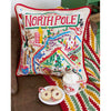 North Pole City Hand-Embroidered Pillow