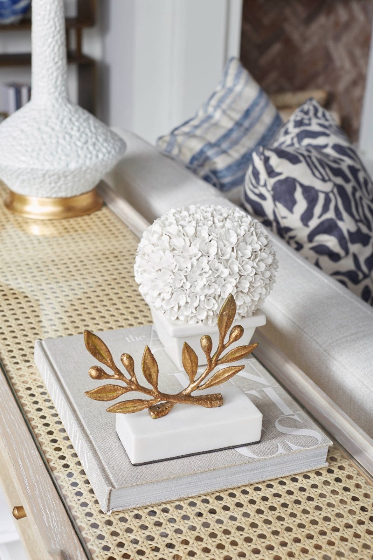 Olive Leaf Statue in Gold Leaf