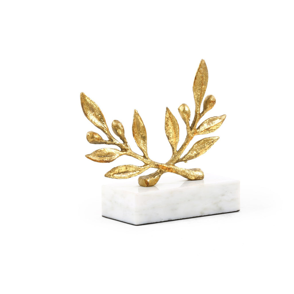Olive Leaf Statue in Gold Leaf