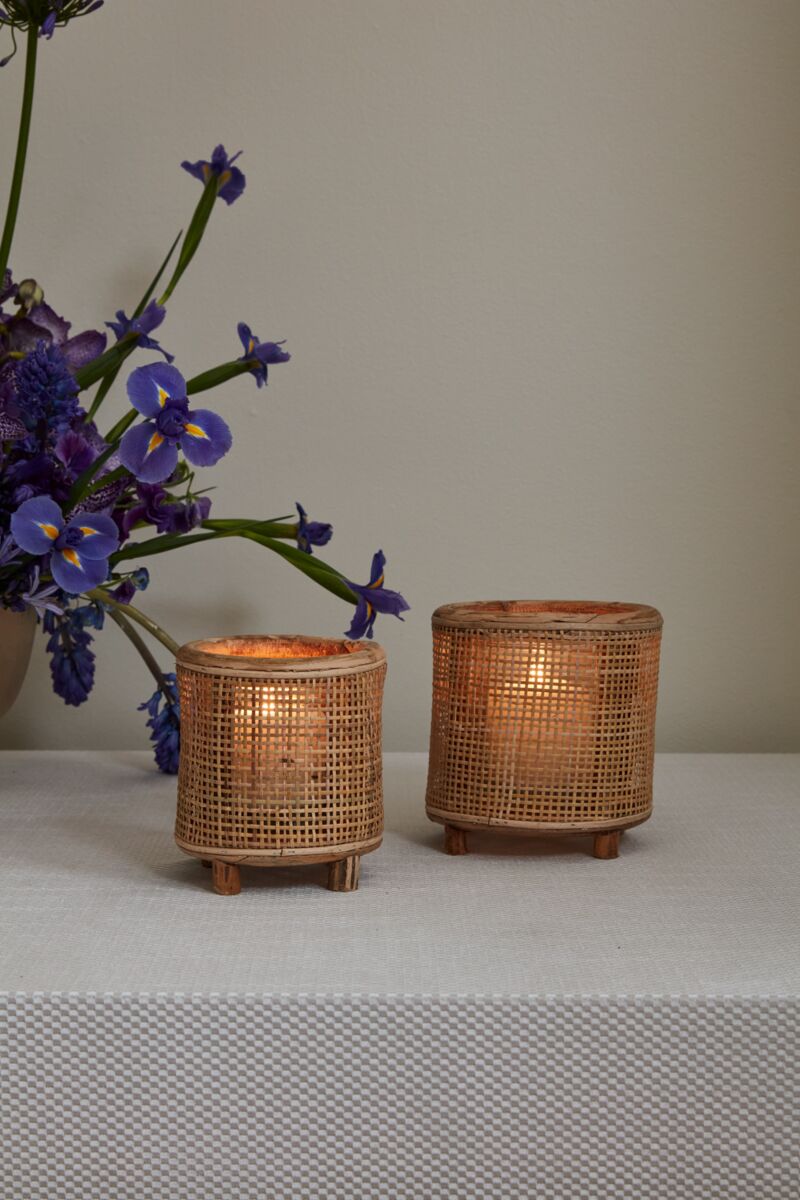 Sommerset Rattan Candleholder