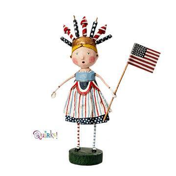 Patriotic Pair Set of 2 Figurines by Lori Mitchell in