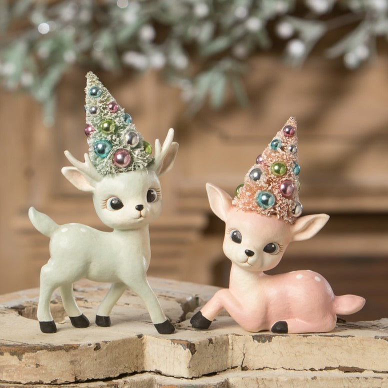 Pink Reindeer with Tree by Bethany Lowe Designs