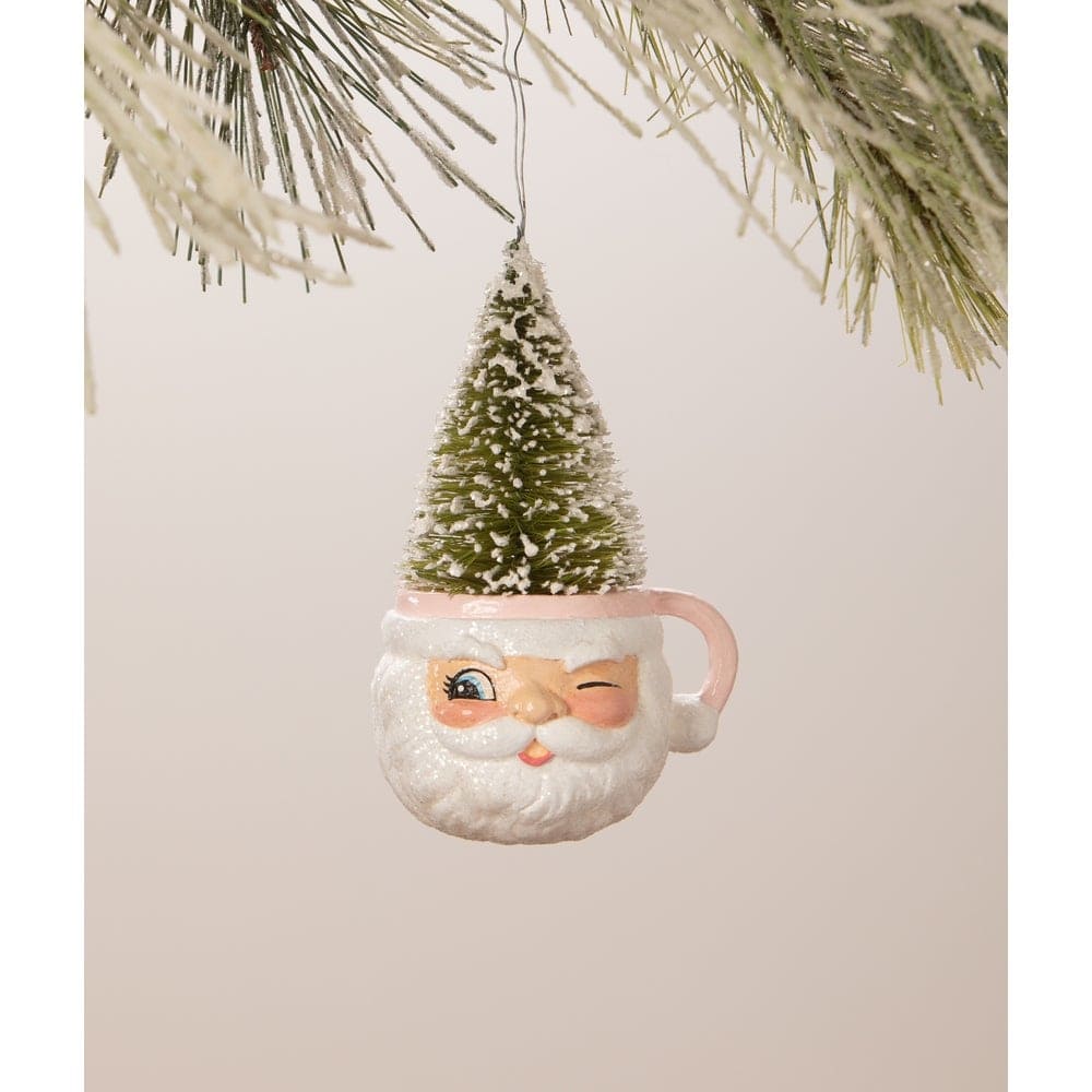 Pink Santa Mug Ornament