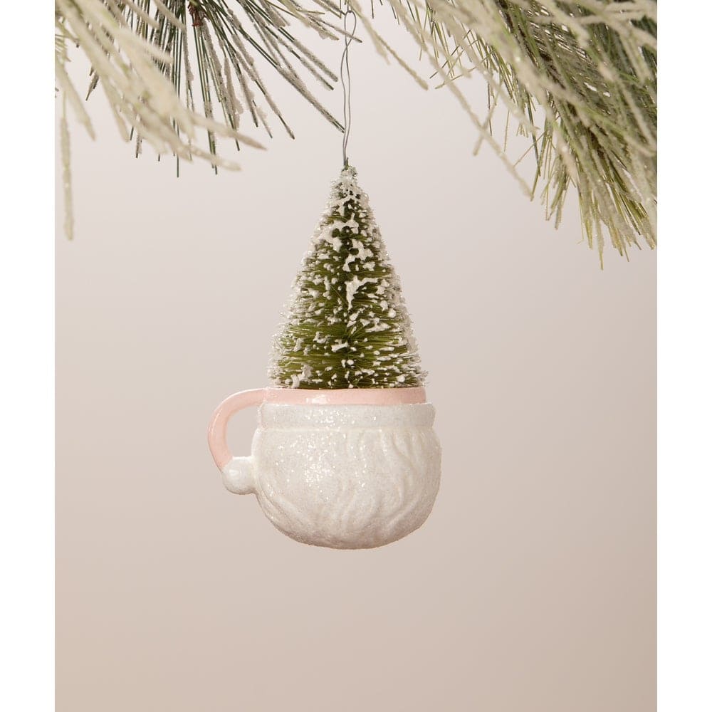 Pink Santa Mug Ornament