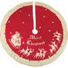 Santa And Sleigh Vintage Replica Felted Tree Skirt