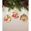 Santa Glass Disk Ornament