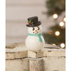 Snowman Luminary Peeking
