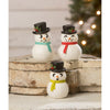 Snowman Luminary Peeking