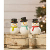 Snowman Luminary Peeking