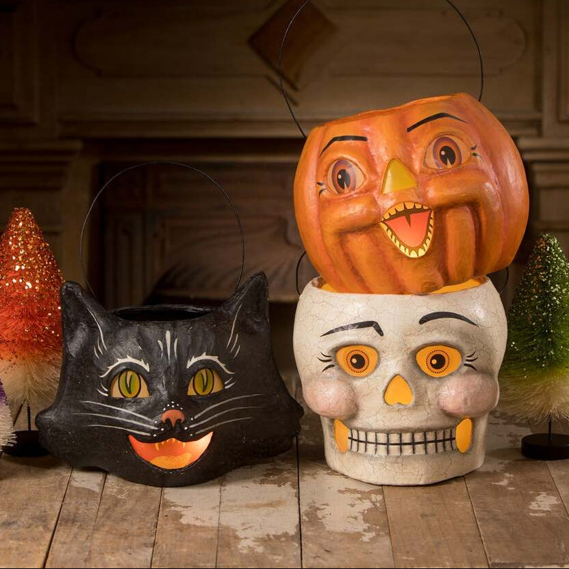 Spunky Pumpkin Bucket Paper Mache