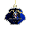 250th Anniversary U.S. Flag Glass Ornament