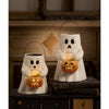Sweet Boo With Pumpkin Bucket Paper Mache