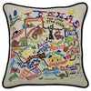 Texas Hand-Embroidered Pillow