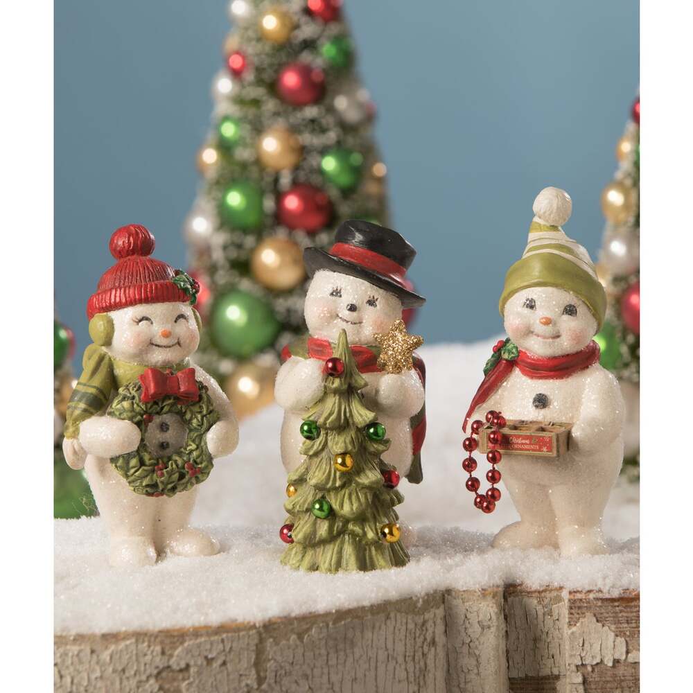 Trimming the Tree Snowman by Bethany Lowe Designs