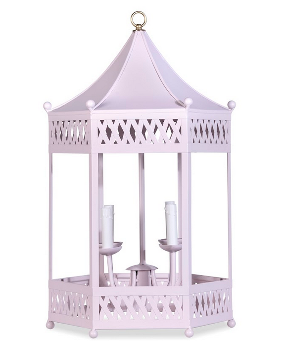 Pink Pagoda Lantern Chandelier