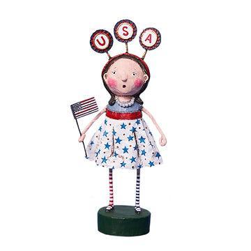 USA Girl Patriotic Lori Mitchell Figurine RETIRED