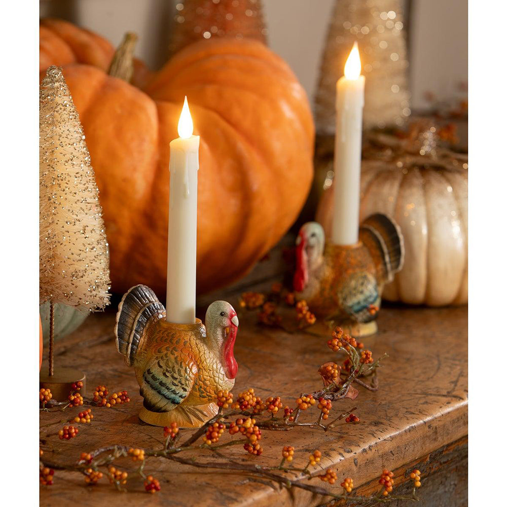 Vintage Turkey Candlestick