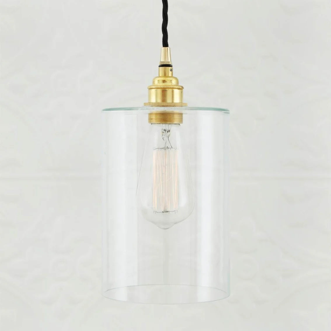 Beatrix Clear Glass Cylinder Pendant Light