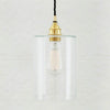 Beatrix Clear Glass Cylinder Pendant Light